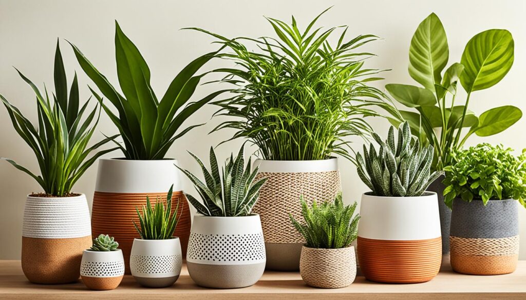 Air-purifying indoor plants