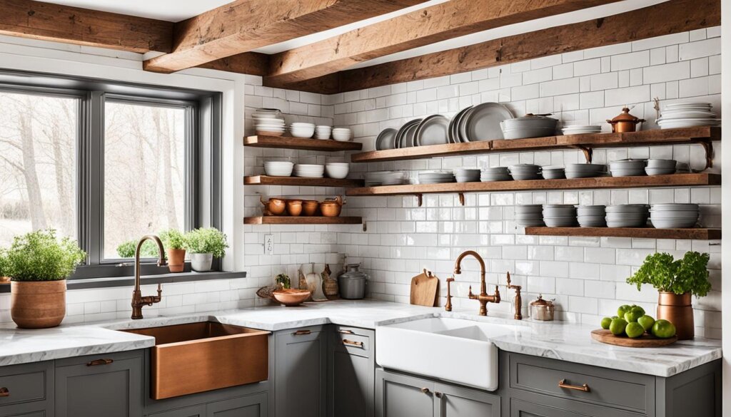 modern farmhouse kitchen materials