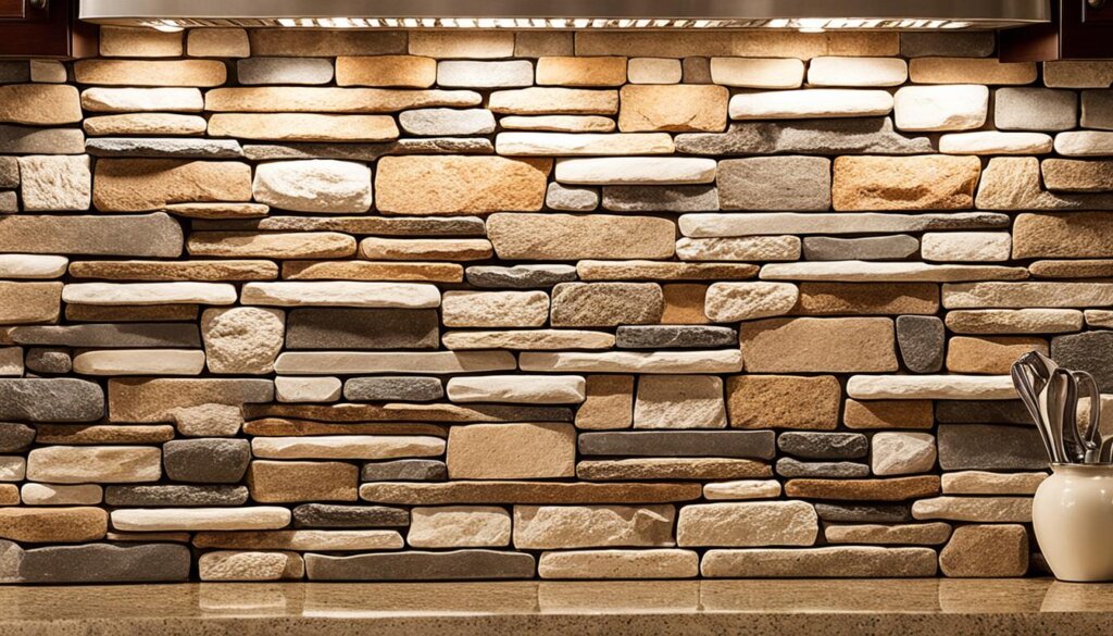 natural stone backsplash